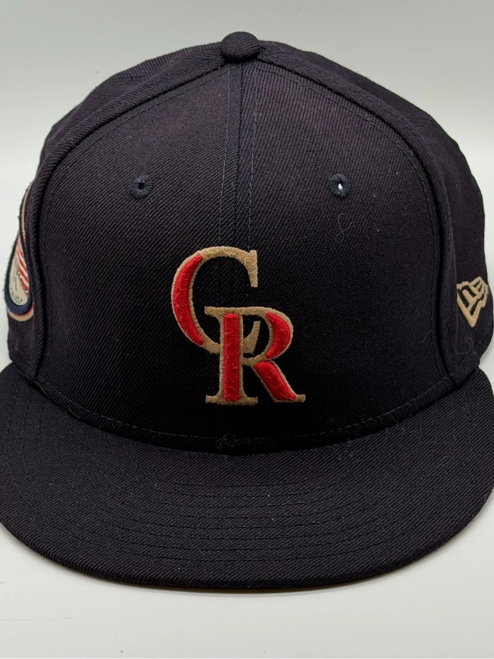 MLB Colorado Rockies Navy Red Cream Patch Cap